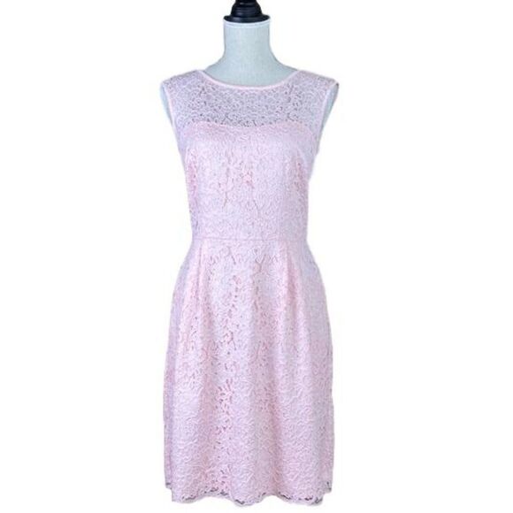 WHBM Pink Tulip Lace Low Scoop Back Frock - Picture 4 of 9